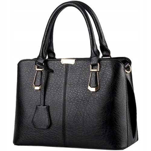 TOREBKA CZARNA ELEGANCKA Usztywniana Pojemna Damska do Ręki na Ramię Pasek na Arena.pl