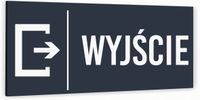 Tabliczka informacyjna WYJŚCIE Aluminium ATRACYTOWA Nadruk UV PIKTOGRAM