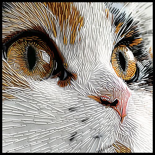 Plakat 100x100cm Nitkowany Kot na Arena.pl