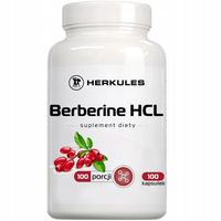 HERKULES Berberine HCL 100caps 500MG CHOLESTEROL CUKIER GLUKOZA BERBERYNA