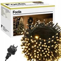 LAMPKI CHOINKOWE ZEWNĘTRZNE BIAŁE CIEPŁE 500LED - STAŁE ŚWIATŁO IP44-
