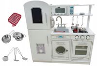 Kuchnia dla dzieci drewniana akcesoria kuchenka DKD01 GRATISY światło LED