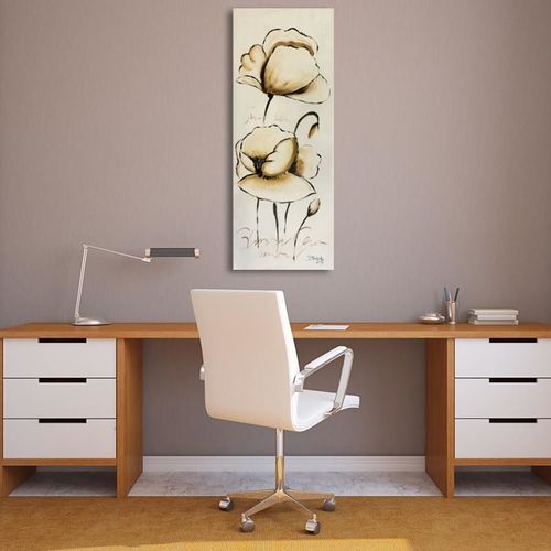 Obraz na płótnie - Canvas, Dwa kwiaty 40x100 na Arena.pl