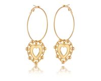 kolczyki koła z sercami (p24/lat/38au)