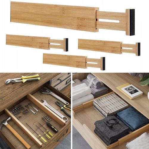 4x ORGANIZER WKŁAD DO SZUFLADY SZUFLAD SZAFY PRZEGRÓDKA SEPARATOR PODZIAŁKA na Arena.pl