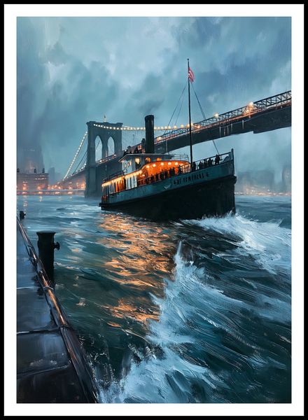 Plakat 67,5x95cm Stary Parowiec zdjęcie 3