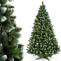 CHOINKA SZTUCZNA JAK ŻYWA 180 cm SOSNA GĘSTA DIAMENTOWA OŚNIEŻONA PREMIUM