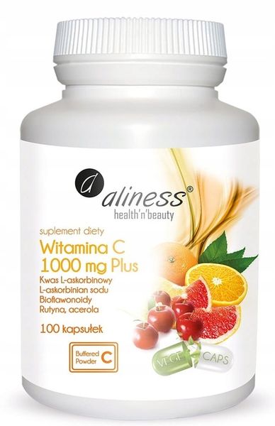 WITAMINA C 100 KAPS 1000MG RUTYNA ACEROLA ALINESS zdjęcie 1
