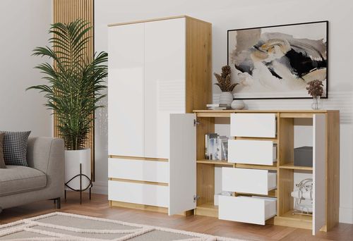 Komoda Malwa 2D4S 120 DĄB ARTISAN BIEL na Arena.pl
