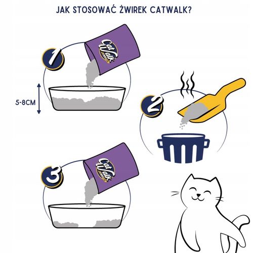 Żwirek dla kota bentonitowy 25L LAWENDOWY CatWalk zbrylający 25L Naturalny na Arena.pl