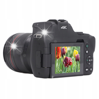 APARAT CYFROWY 4K 64MP 3 CALE 180 STOPNI ODCHYLANY EKRAN 12X ZOOM 256 GB
