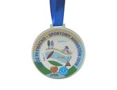 medal okolicznościowy pamiątkowy ze wstążką z plexi 8x8 cm 50szt