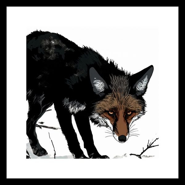 Plakat 30x30cm Nieufny Lis zdjęcie 3