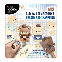 gumka i temperówka miś kidea blister