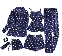 PIŻAMA SATYNOWA ZESTAW 7elem LATO/ZIMA wakacje S