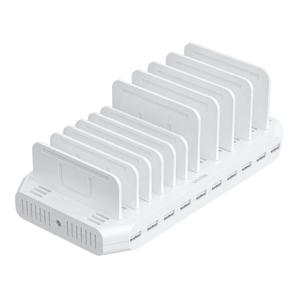 Unitek Stacja ładująca 10xUSB 2.4A 60W biała zdjęcie 2