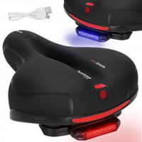 SIODEŁKO ROWEROWE ŻEL MIEJSKIE LAMPKA SILIKON SZEROKIE WENTYLACJA MIĘKKIE