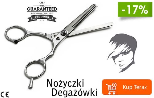 NOŻYCZKI FRYZJERSKIE DEGAŻÓWKI SILVER OSTRE JAKOŚĆ na Arena.pl
