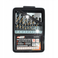 Wiertło do metalu HSS M2 kpl. 19szt. 1.0-10 mm Premium