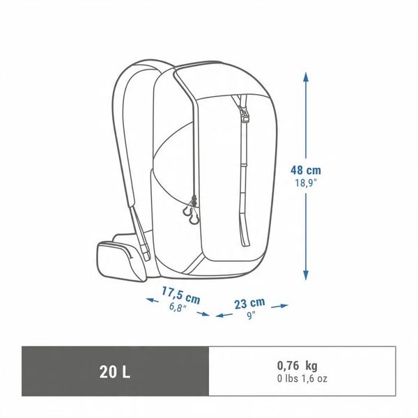 Plecak turystyczny Quechua MH100 20 l zdjęcie 4