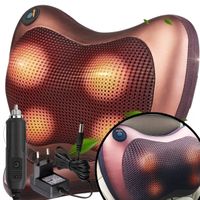 PODUSZKA MASUJĄCA MASAŻER KARKU PLECÓW SZYJI DO SAMOCHODU PRZENOŚNA 12/230V