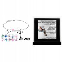 Bransoletka personalizowana z grawerem, srebro 925