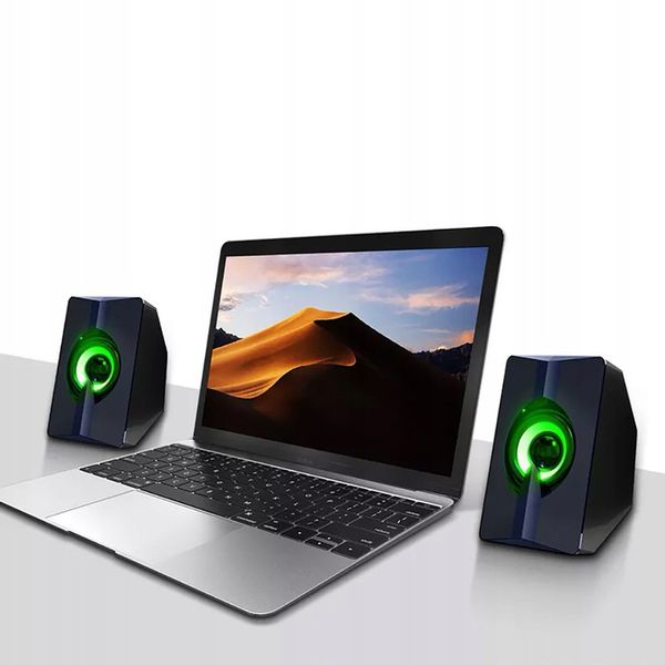 GŁOŚNIKI KOMPUTEROWE LED LAPTOP PC USB T-WOLF S5 zdjęcie 3