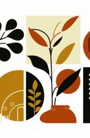 Plakat 56,6x86,4cm Kolaż Botaniczny