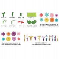 KLOCKI WIOSENNY OGRÓD 102 EL KREATYWNE KONSTRUKCYJNE KWIATKI DO BUDOWANIA