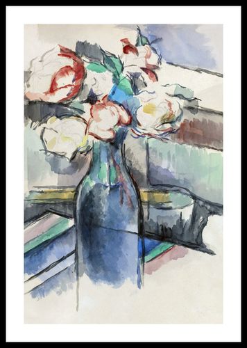 Plakat 40x60cm  Roses in a Bottle, Paul Cezanne Vintage do Salonu na Arena.pl