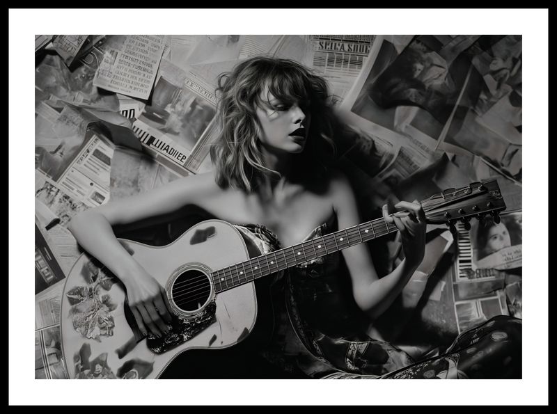 Plakat 59,4x42cm Młoda Gitarzystka zdjęcie 3