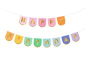 Baner papierowy Happy Birthday kolorowy, 163 cm