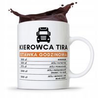 Dla Tirowca Kierowcy Kubek Stawka Godzinowa Z Nadrukiem Ze Zdjęciem