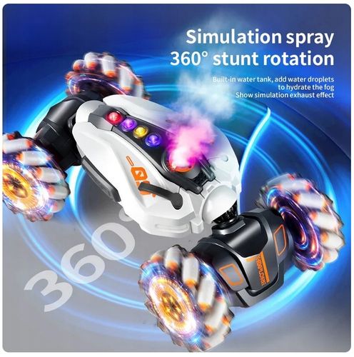 SAMOCHÓD ZDALNIE STEROWANY RĘKĄ PILOT RC DRIFT 4X4 360° LED DŹWIĘK SPRAY na Arena.pl