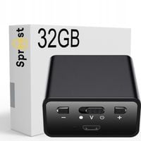 DYKTAFON SZPIEGOWSKI MINI CYFROWY PODSŁUCH MAŁY PENDRIVE 32GB SŁUCHAWKI