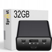 DYKTAFON SZPIEGOWSKI MINI CYFROWY PODSŁUCH MAŁY PENDRIVE 32GB SŁUCHAWKI