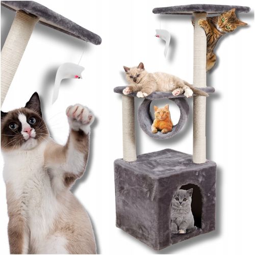 Drapak drzewko wieża dla kota duży domek budka legowisko słupek mysz walec na Arena.pl