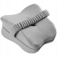 PODUSZKA ORTOPEDYCZNA DO SPANIA MEMORY KLIN POD NOGI MIĘDZY KOLANA SZARA