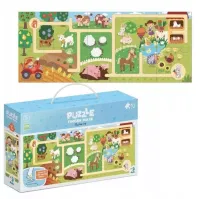 Puzzle 10 elementów. Labirynt. Moja wiejska wycieczka