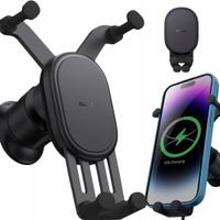 Uchwyt na telefon BASEUS SUWX030001 z ładowarką indukcyjną 15W Czarny