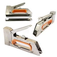 Mocny zszywacz tapicerski srebrny solidny taker zszywanie materiałów tkanin