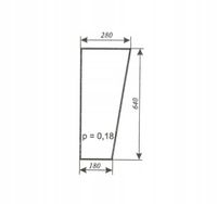 szyba przednia dolna do ciągnika Ursus C-330 kabina Krotoszyn bezbarwna