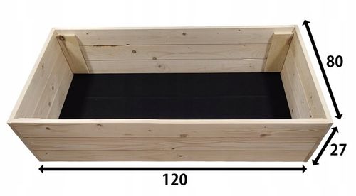 WARZYWNIAK SKRZYNIA NA WARZYWA ZIELNIK 80x120 INSPEKT WYSOKI + AGROWŁÓKNINA na Arena.pl