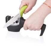 Ostrzałka do noży i nożyczek uniwersalna osełka 3 ostrza czarna