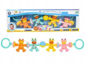 Grzechotki do wózka, łóżeczka- żyrafa na gumce , kolorowe