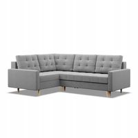 NAROŻNIK ELMA XL DUŻY SZARY Rogówka KANAPA Rozkładana Funkcja Spania