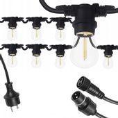 Girlanda OGRODOWA LAMPKI LED 20m + 20x Żarówki E27