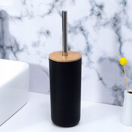 ZESTAW ŁAZIENKOWY 6 ELEMENTÓW AKCESORIA DO WC KOSZ DOZOWNIK CZARNY KOMPLET na Arena.pl