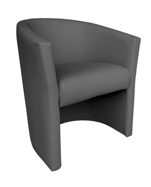 Fotel CLUB Eco skóra D23 szary zdjęcie 1