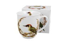 KUBEK PORCELANOWY DUO DZIĘCIOŁ ZIELONY NA PREZENT 400 ML